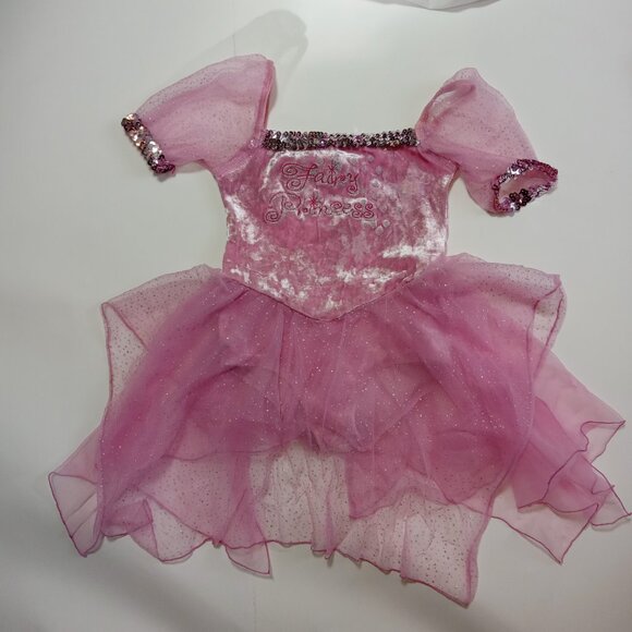 Kloz for Kids Pink Velour Fairy Princess Tutu Dress Size 5 Sequin Sparkle - Picture 3 of 13